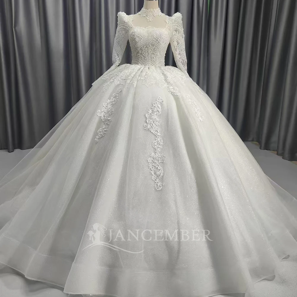 Elegante Brautkleider Maßgeschneidert mit Langen Ärmeln, Haupt-Hochzeitskleid für Damen 2026, Großhandel Quadratischer Ausschnitt Vestidos de Novia Boda