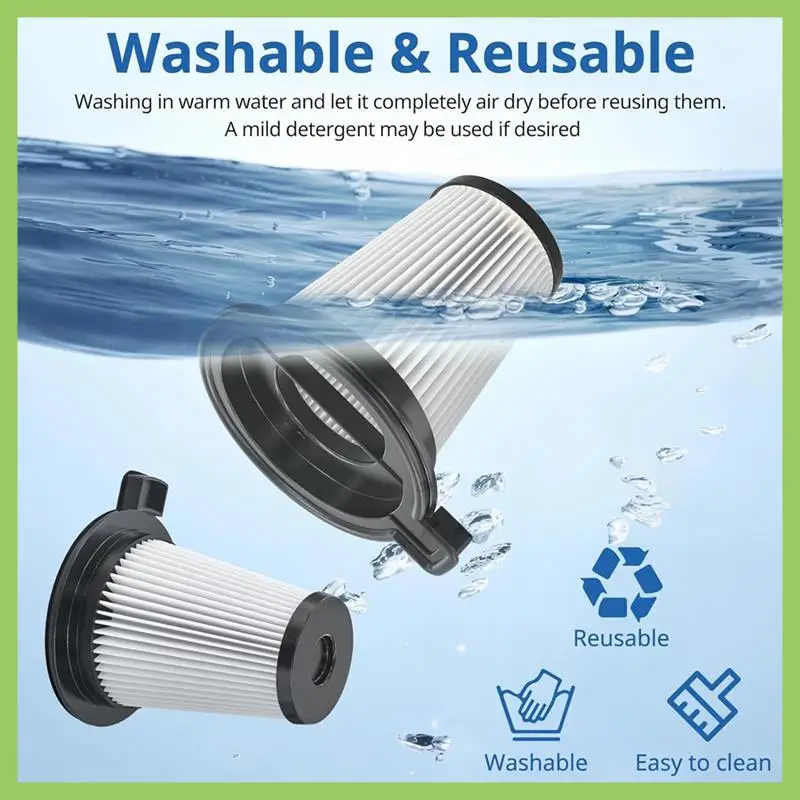 

Promotion!Replacement Filters For Wyze Cordless Vacuum Cleaner, Removable And Washable HEPA Filter 4PCS Parts