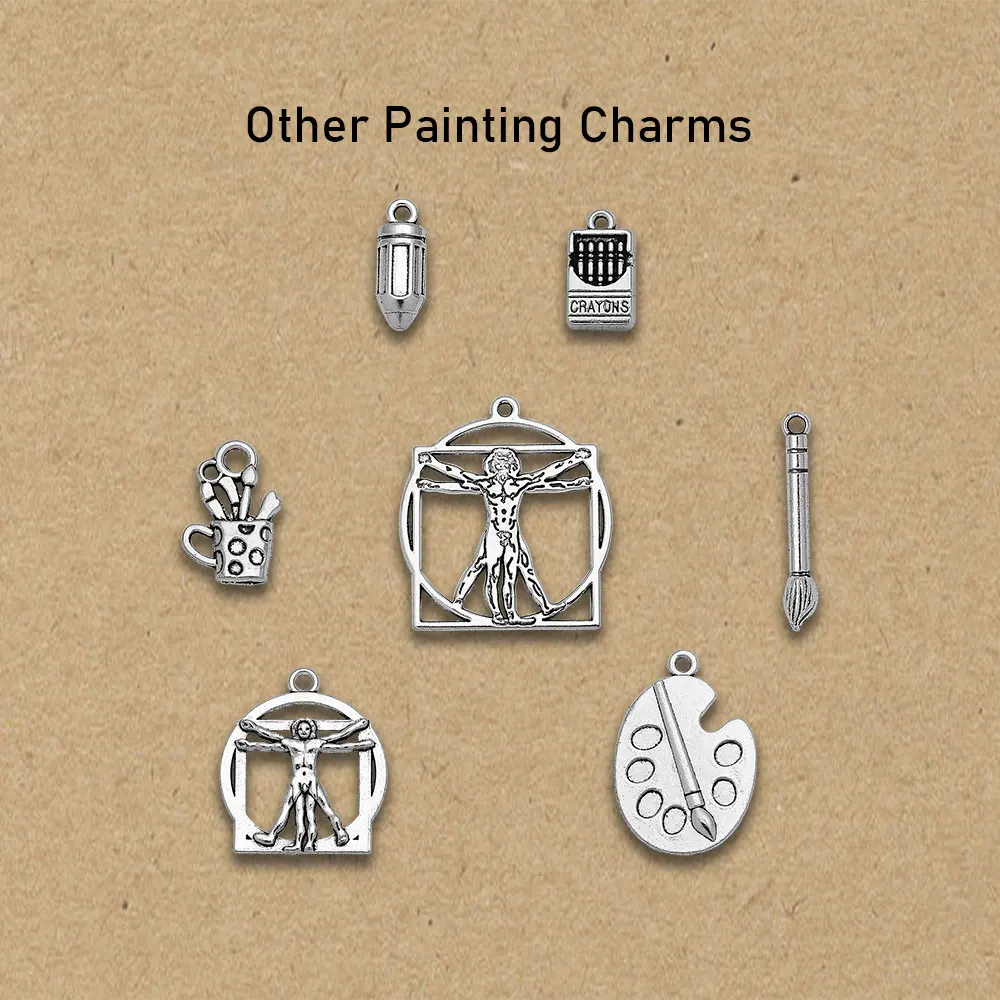 30 sztuk/partia-30x4mm zawieszki do breloczka z pędzlem do malowania DIY dostarcza akcesoria do znajdowania biżuterii — zdjęcie 7