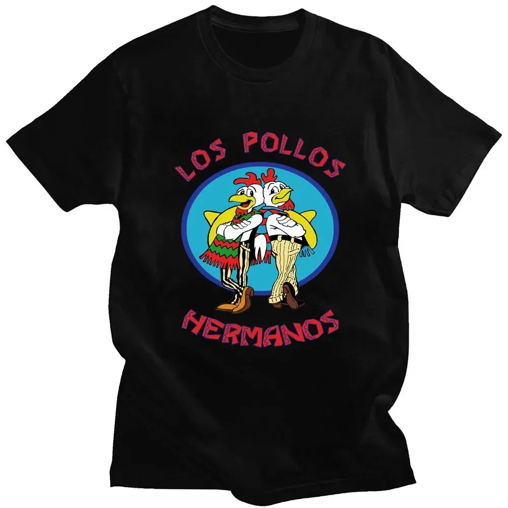 Summer Short Sleeved Men's High Quality T-shirt 100% Cotton Breaking Bad LOS POLLOS Print Casual Funny T-shirt Male Tees Tops