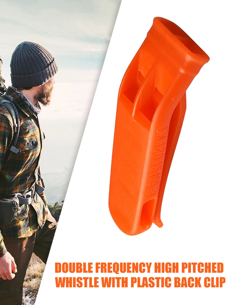 1/5/10pcs Sports Whistle Multifunction Outdoor Emergency Whistle Double Pipe Rescue Whistle Plastic for Camping Hiking