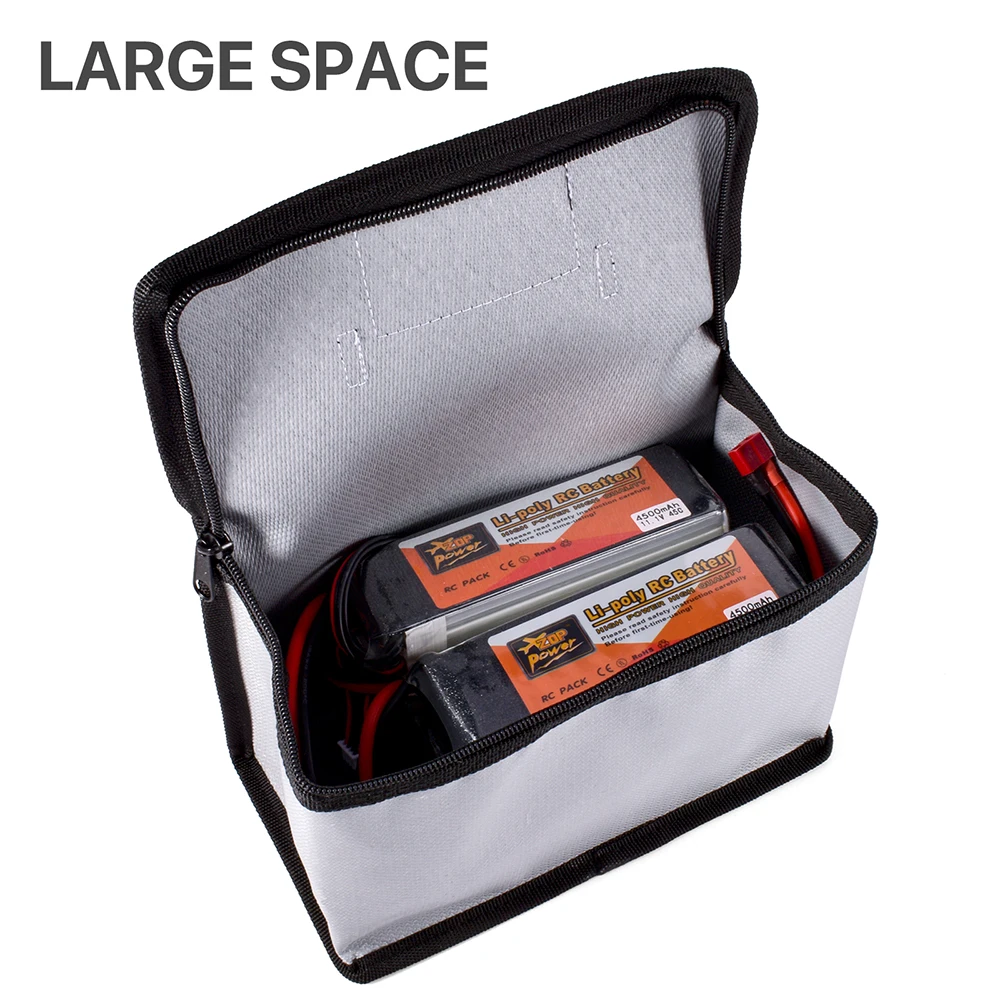 Lipo Guard Batterie-Safe-Tasche, feuerfest, für RC-Car-Drohnenbatterien, Reiseaufbewahrung, Aufladen, große explosionsgeschützte Taschen, tragbar – Detail 8