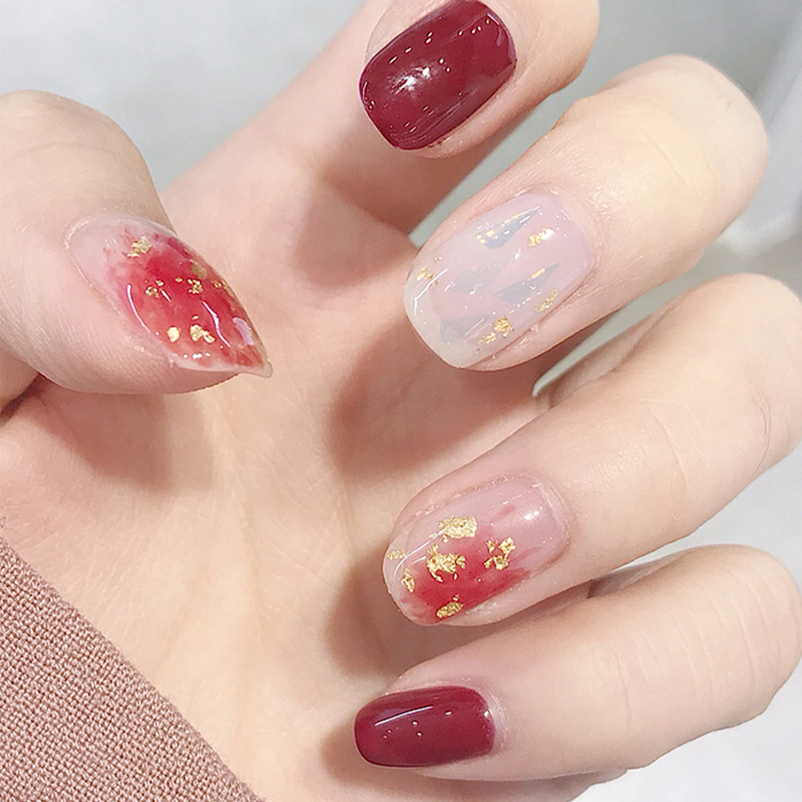 

3pcs Art Decors Foil Flakes For Manicure Gold Foil Decoration Diy Glitter Nail Art Foils Metallic Flakes Nail Supplies