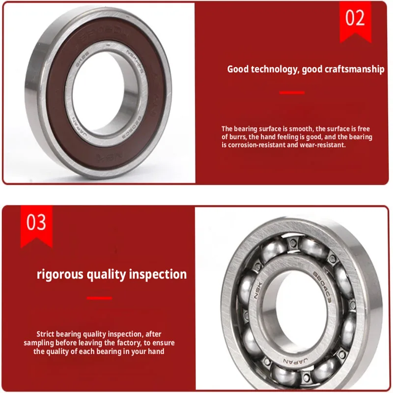 Japan Origin NSK Bearing Deep Groove Ball Bearings 6900 6901 6902 6903 6904 6905 6906 6907 6908 6909 6910 ZZ DDU VV
