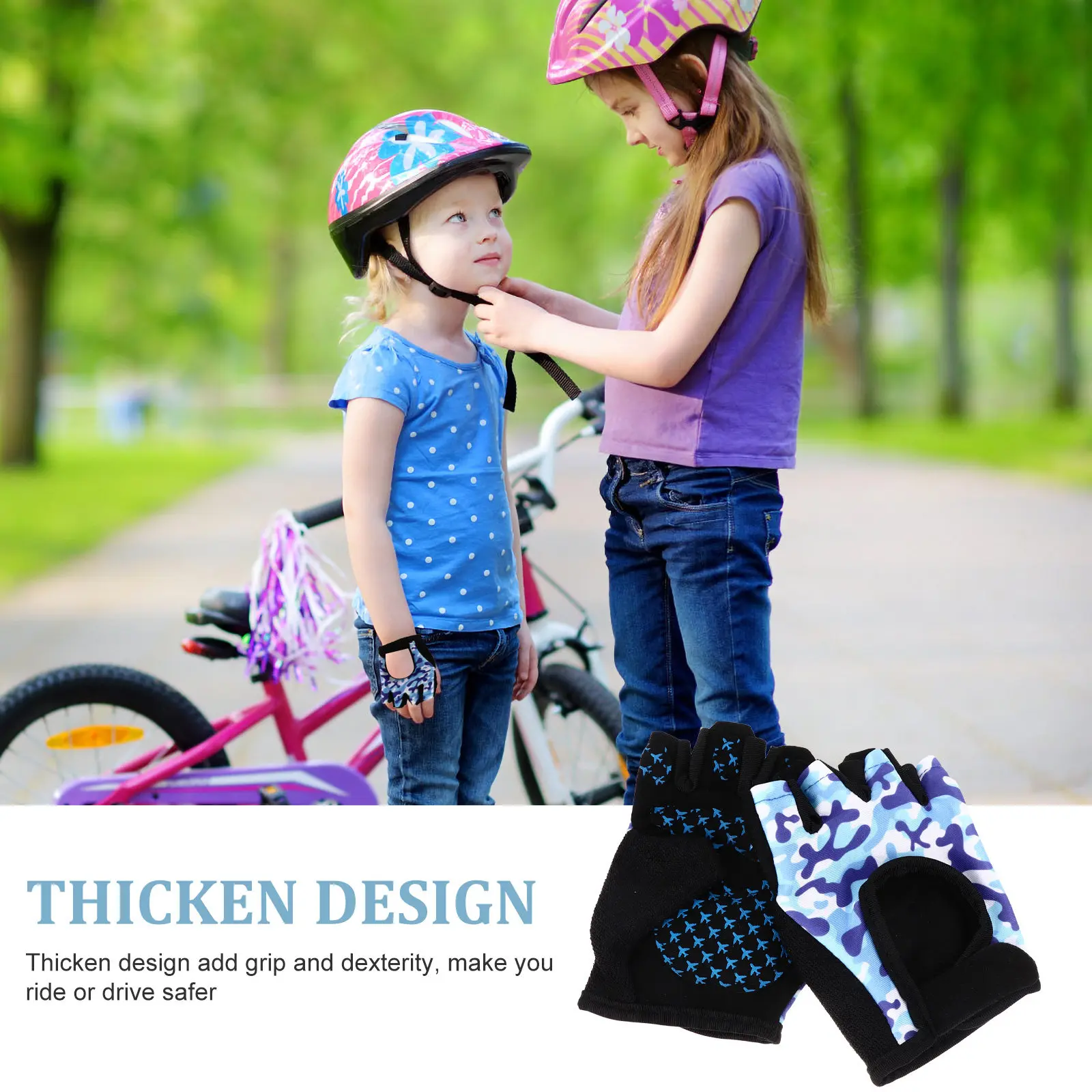 

1Pair Half Finger Gloves Premium Breathable Lightweight Anti-Slip Shockproof Cycling Bike Riding Outdoor Sports Fitness