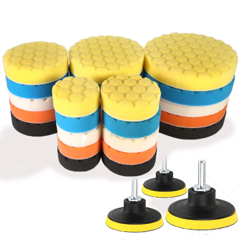 

Car Polishing Pad 3/4/5/6/7inch Sponge Waxing Foam Pad Polish for Car Honeycomb Buffing Pad Polishing Kits detailing products