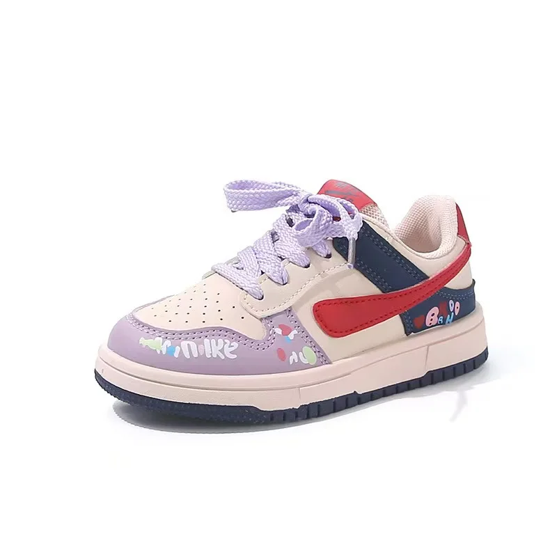 2025 Nuovo stile primavera autunno scarpe da ginnastica casual alla moda e versatili per bambini scarpe sportive comode e traspiranti per esterni