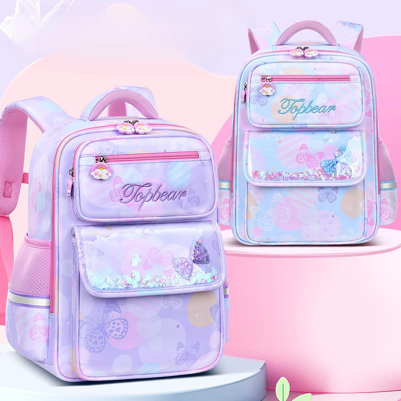 Sacs à dos d'école imperméables pour enfants, sacs à dos Kawaii pour filles douces, sacs d'école Oxford grill pour élèves du primaire, sacs initiés mignons pour enfants