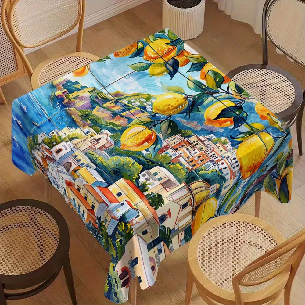 The Positano lemon and sea view design of the Amalfi Coast in Italy, with high-quality polyester durable fabric