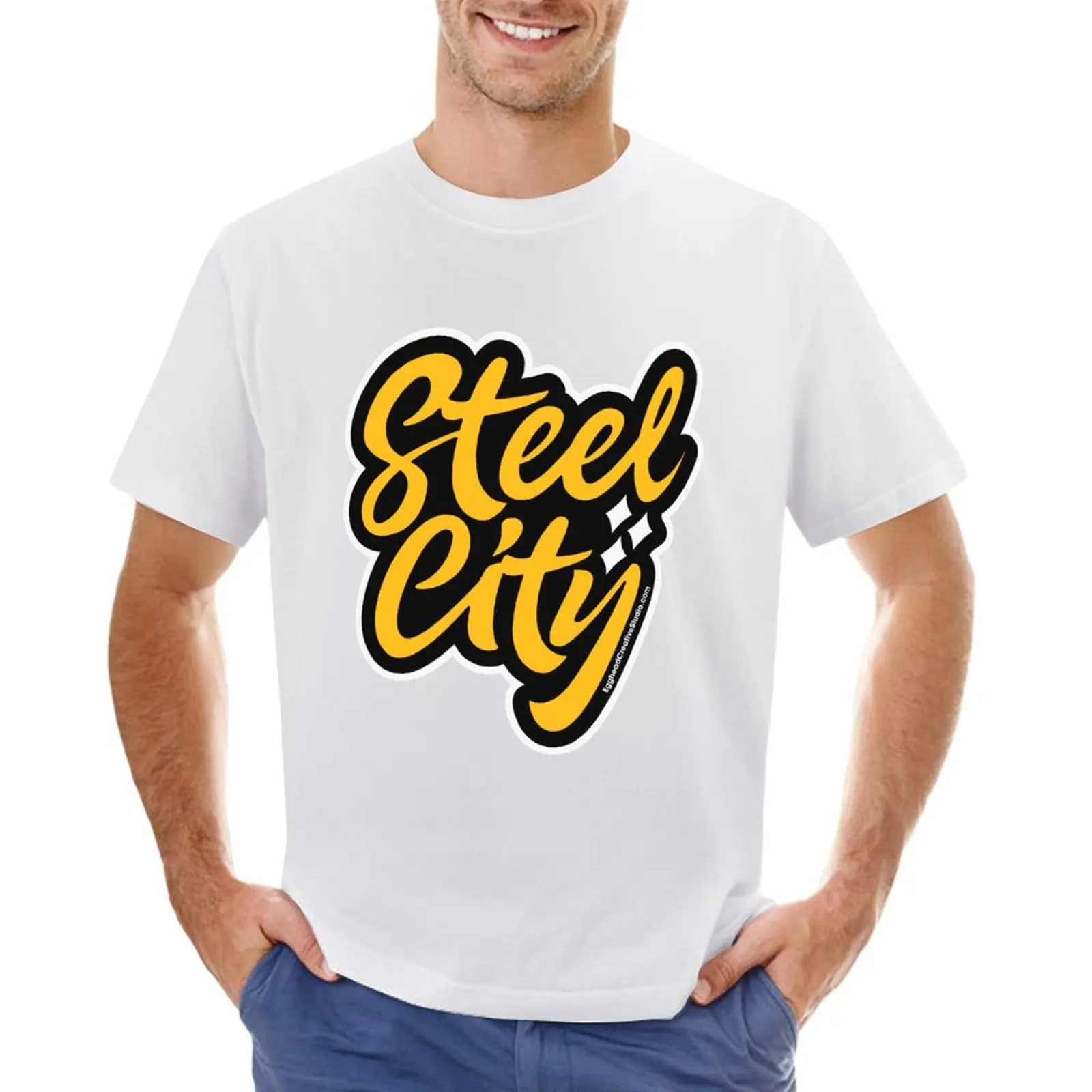 

Steel City T-shirt oversized Aesthetic clothing sublime plain heavy weight t shirts for men