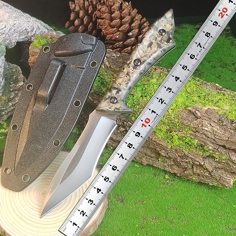 

00228 Straight Pocket Outdoor Camping Survival Knife Blade 8CR13MOV Tactics Self-defense Portable Knives Utility Fruit EDC Tools