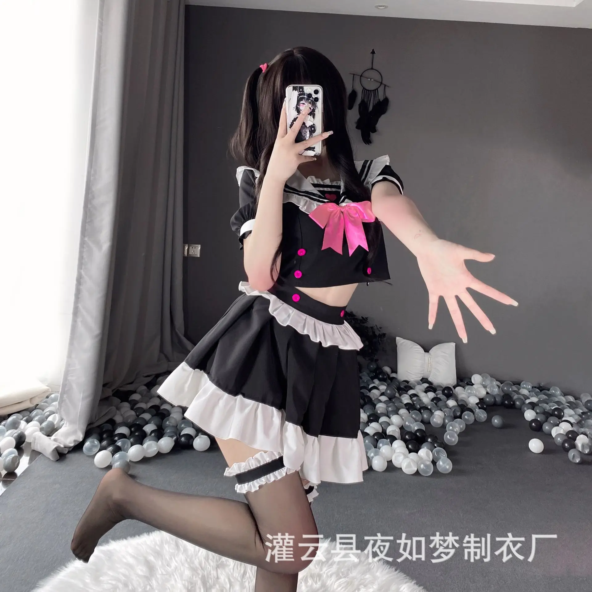 

New 2D sexy and cute uniform, seductive and passionate maid dress, sexy JK uniform set
