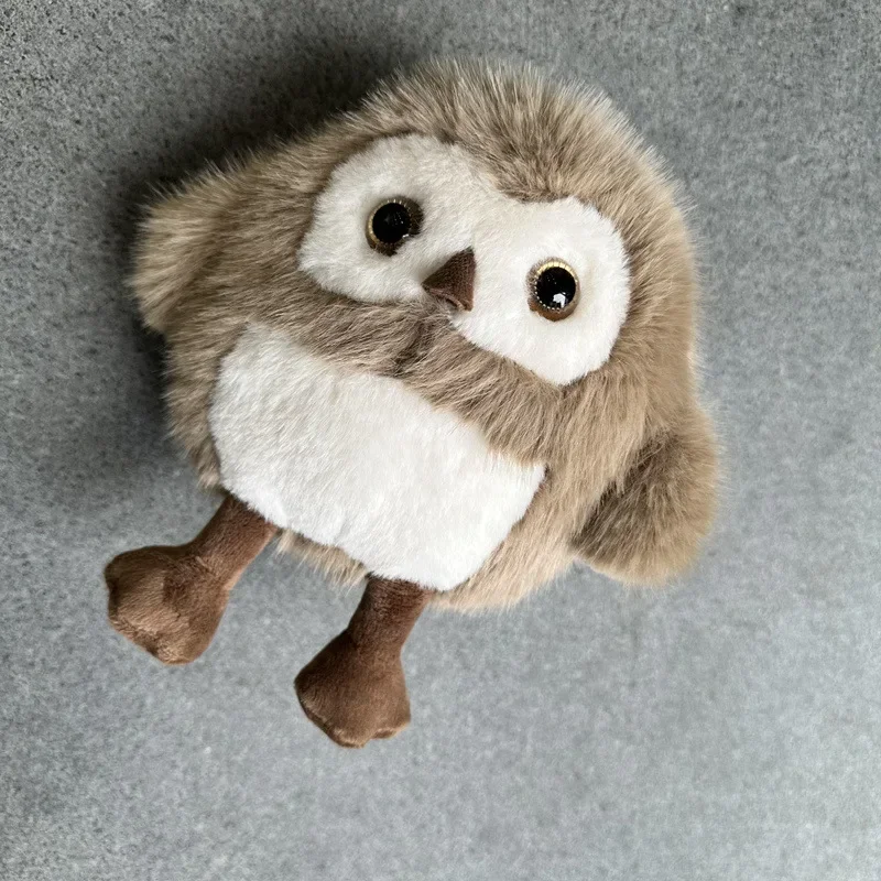 20 cm cartoon uil knuffel kleine gevulde cartoon vogel dier pluche pluche met benen schattig bruin zacht kussen kindercadeau