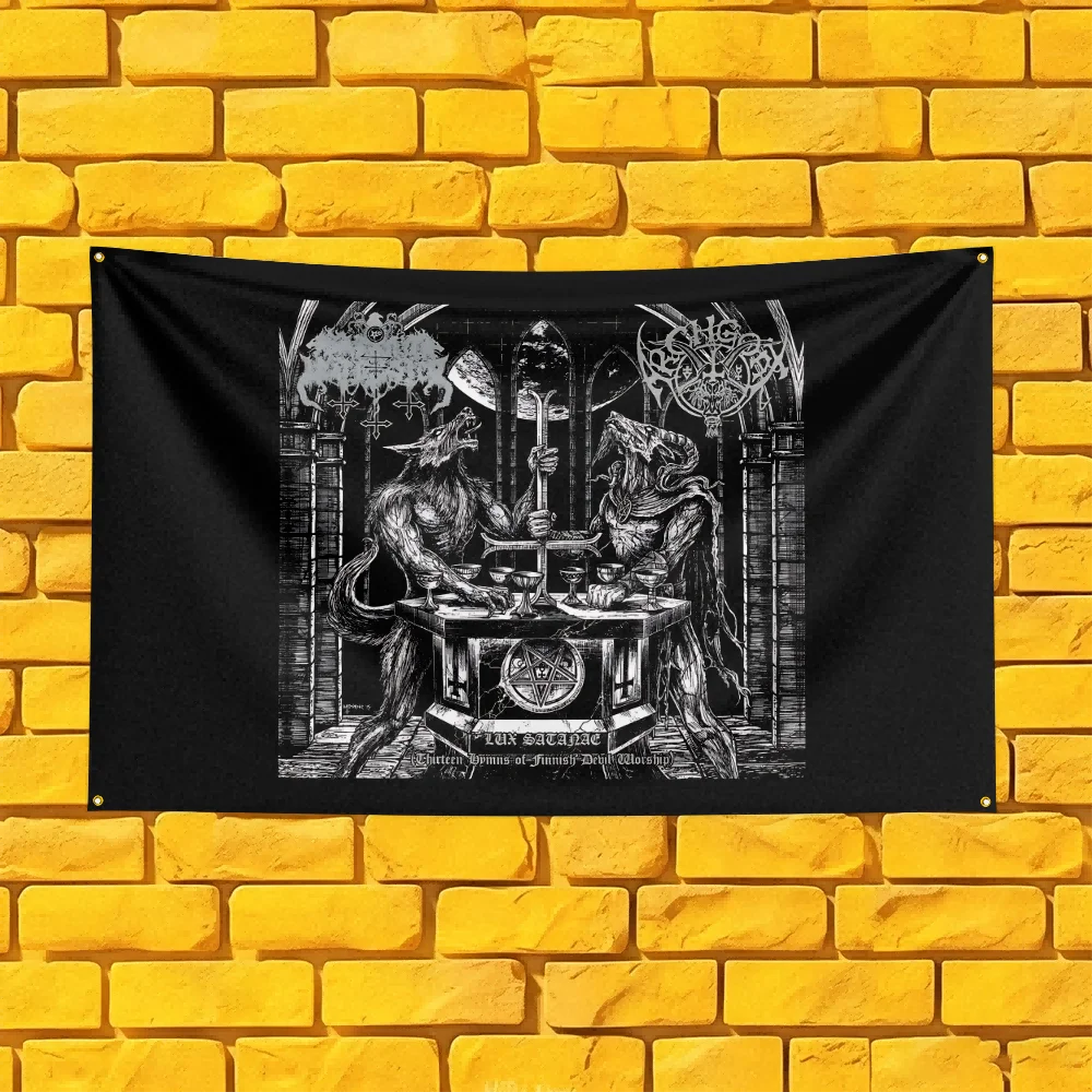 Satanic Warmaster Tribute Music Flag 3x5 FT Polyester Decorative Banner For Home Bar Music Room Gift