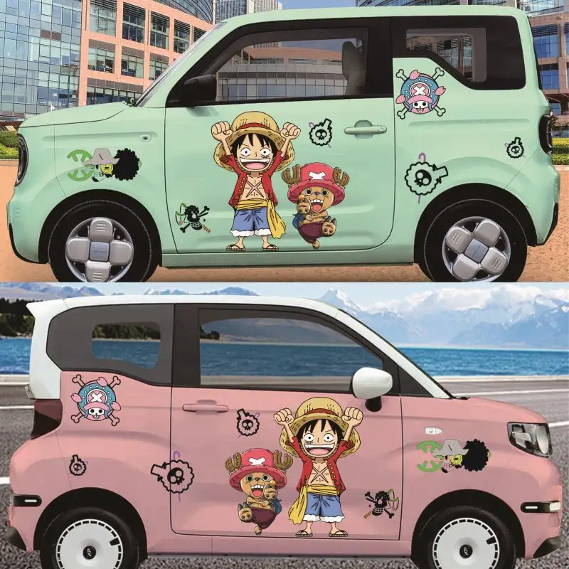 New One Piece Car Decal, Body Decoration, Car Wrap, Scratch Cover, Cartoon Luffy Chopper Car Decal, Festive Gift