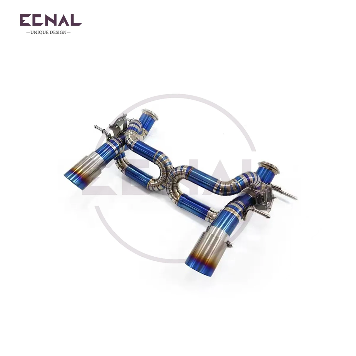 Ecnal Exhaust Axle-back Pipe with OEM Valve for Maserati MC20 3.0T 2020+ High Quality Titanium Alloy Sport Exhaust System