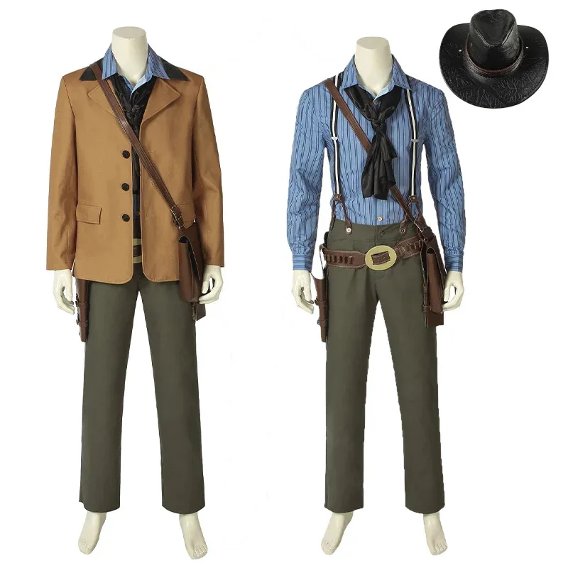 

Red Dead Redemption Артур Морган Косплей Костюм 19th Century Western Cowboy Adventurer Outfit Мужской винтажный комплект курток