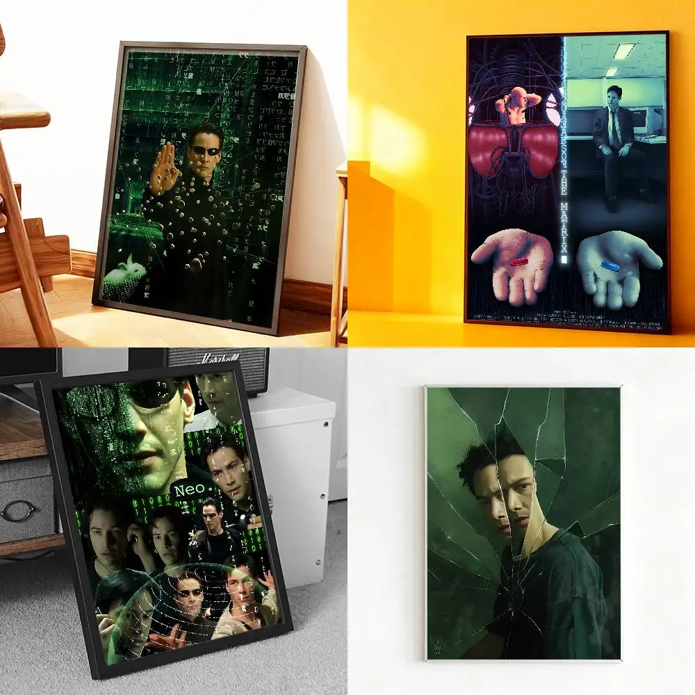 

M-Matrix Neo Poster Prints Wall Art Painting Picture Gift Living Room Bar Restaurant Dec Sticker Large