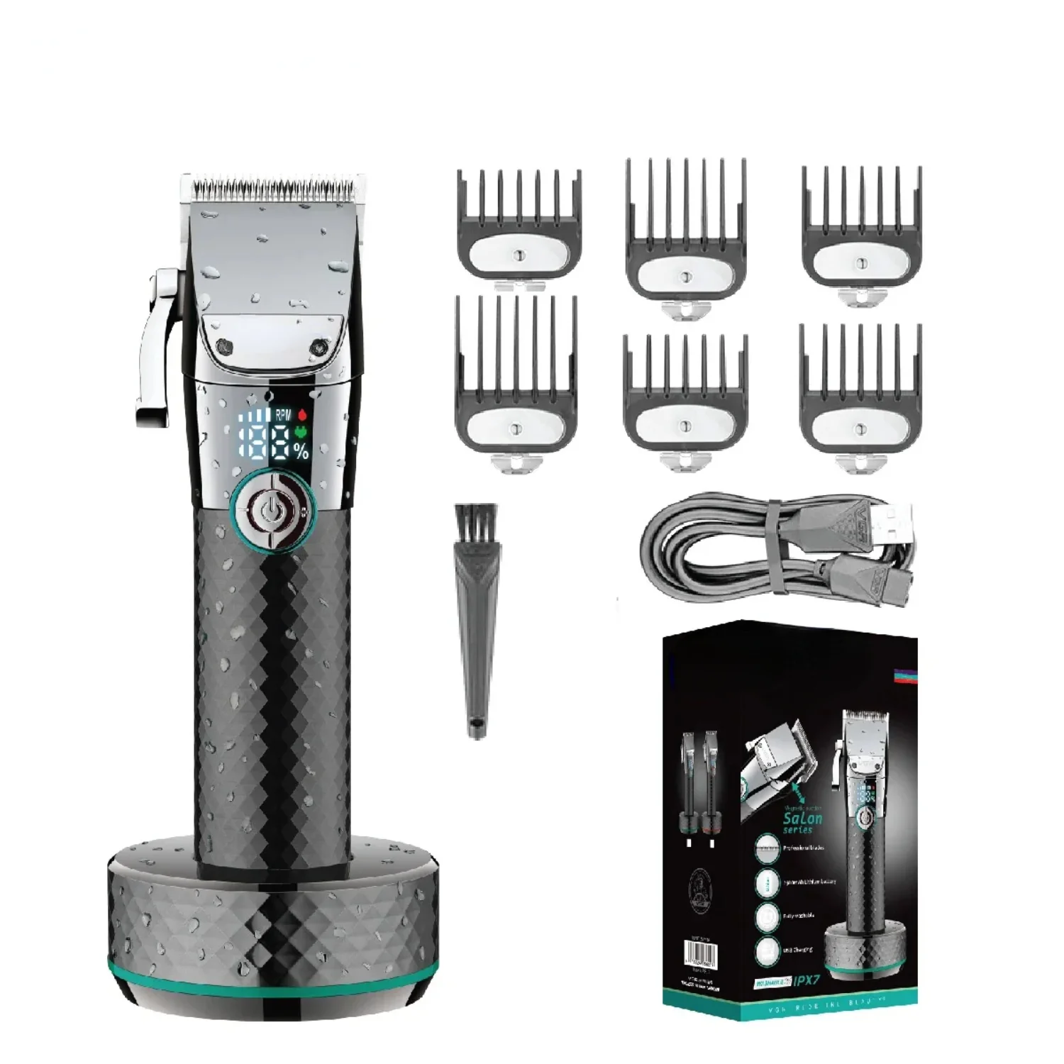 Hair Trimmer Rechargeable Hair Clipper Professional Hair Cutting Machine Portable Barber  Trimmer for Men V-682