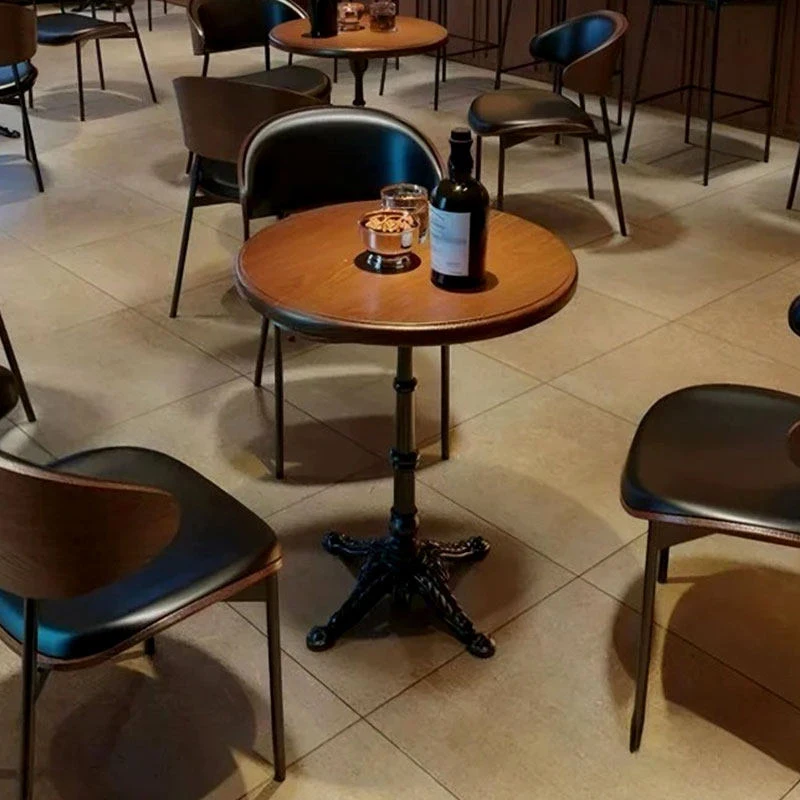 Modern Restaurant Furniture Table Chair Set American Style Sofa Booth Square Wood Table for Western Restaurants Hotels
