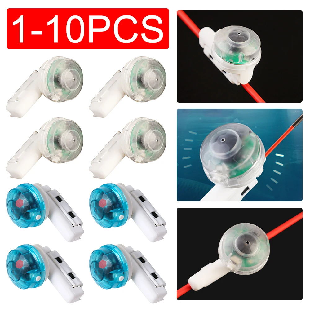 1-10PC Fishing Rod Pole Light with Bells Ring Sea Electronic Rod LED Light Luminous Stick Waterproof for Outdoor Night Fishing