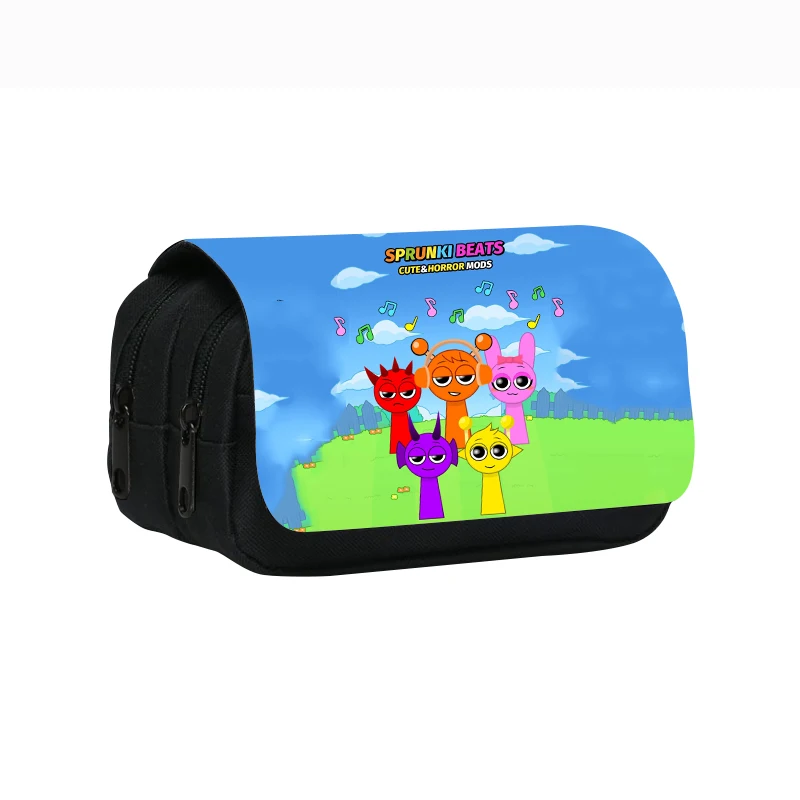 مقلمة Sprunki حقيبة أقلام مدرسية كلاسيكية للطلاب تخزين كبير للطلاب صندوق أقلام رصاص هدية مدرسية للأولاد والبنات أفضل هدية