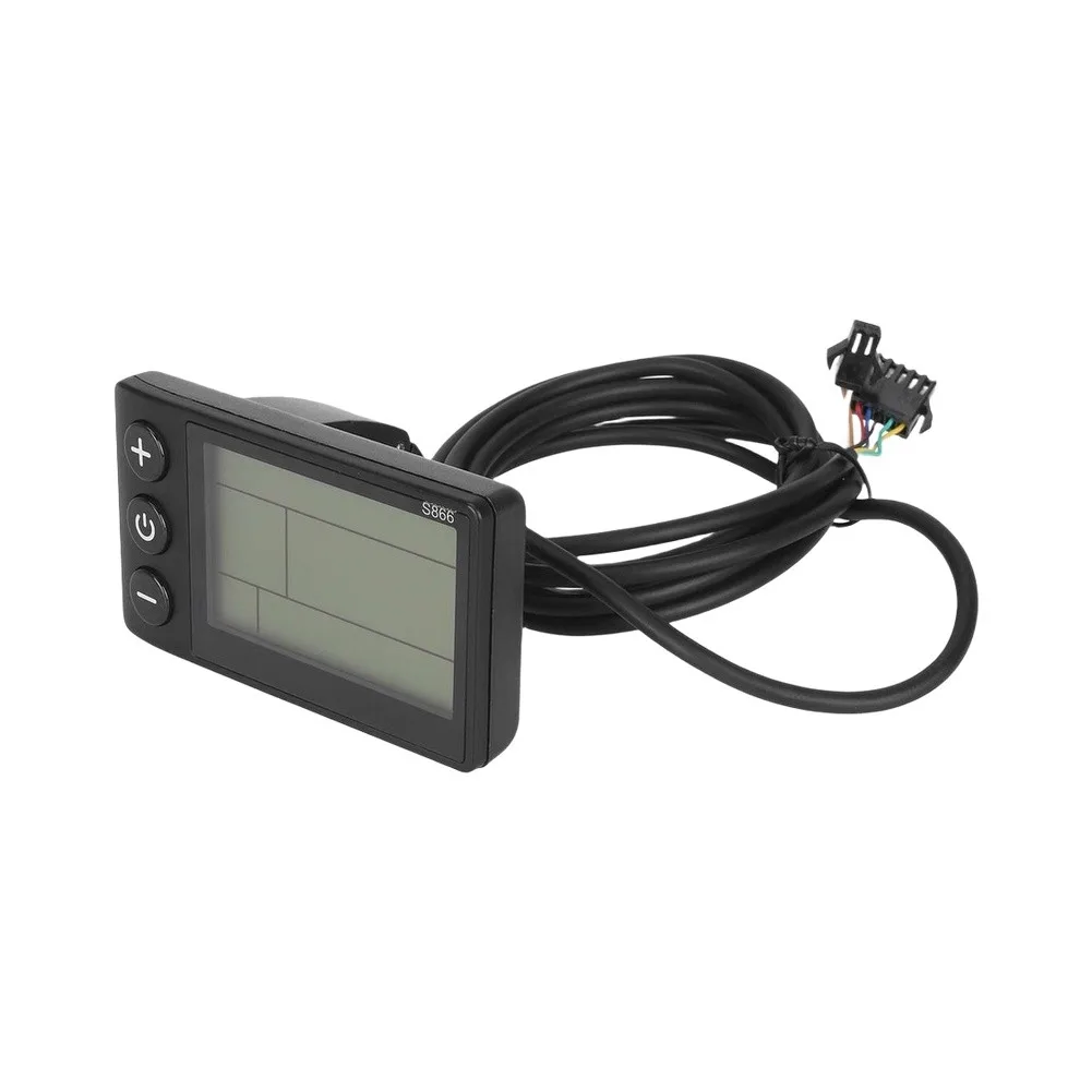 S866 LCD-Display für E-Bike, Ersatz-Armaturenbrett, Kilometerzähler, Geschwindigkeitsanzeige, Unterstützungsstufenanzeige, 22,2 mm Lenkerhalterung
