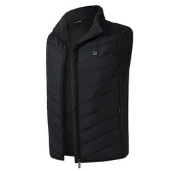 Custom logo sleeveless winter USB charging heating vest jacket for men and women