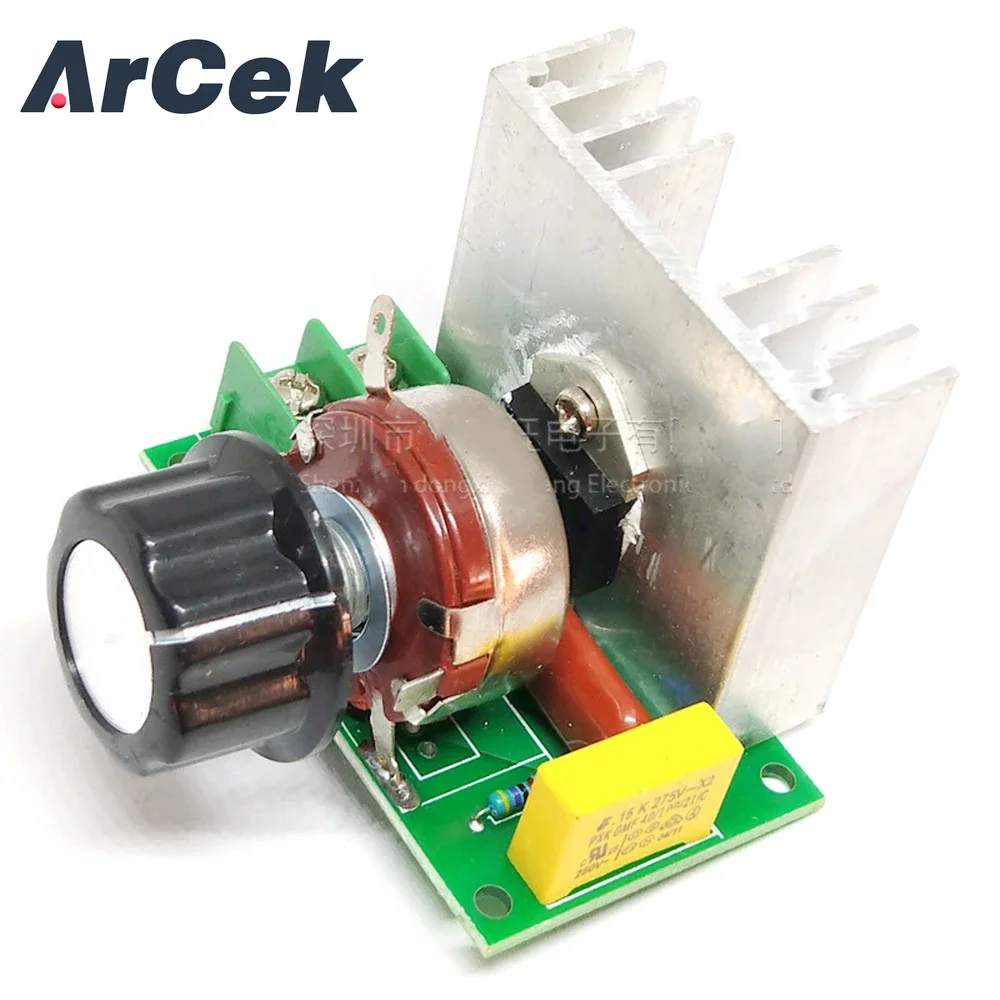 AC 220V 4000W High Power SCR Speed Controller Electronic Volt Regulator Motor Governor Dimmer Module for Thermostat Dimming