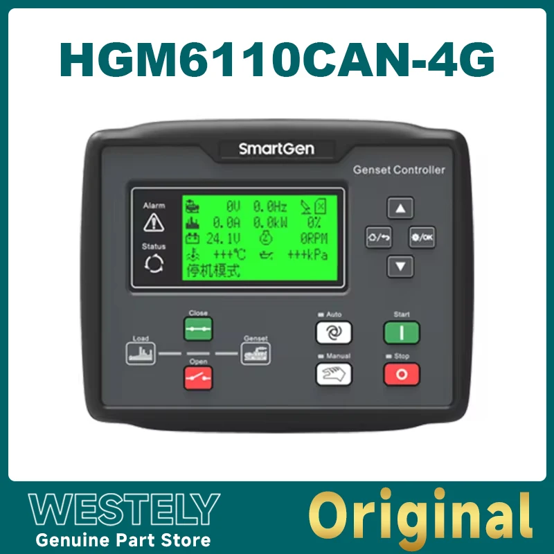 

Genuine SmartGen HGM6110CAN-4G Diesel Generator Controller Set 6110CAN-4G LCD self-starting controller