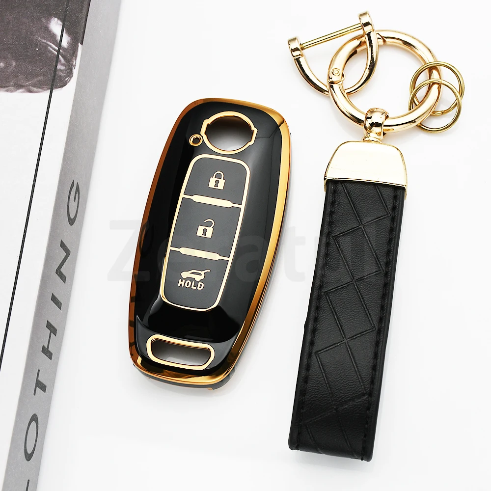 Keychain Accessories Car Remote Key Case Cover For Nissan Altima Rogue Qashqai Bluebird Sylphy Rouge Kicks Pathfinder J12 Ariya