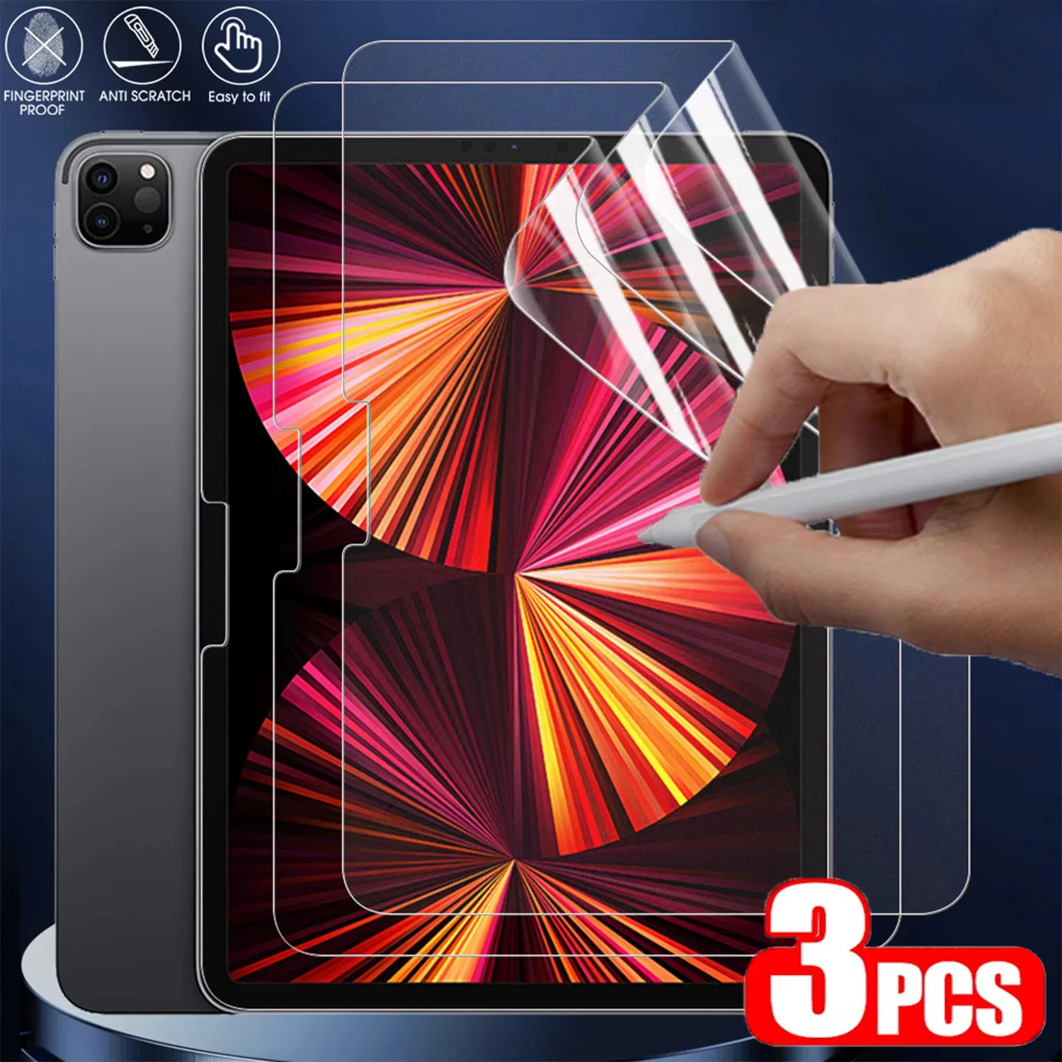 Full Cover Hydrogel Film For Samsung Galaxy Tab S7 FE S8 Plus S6 Lite 10.4 A9 A8 A7 Lite S9 FE Plus Screen Protector Soft Film