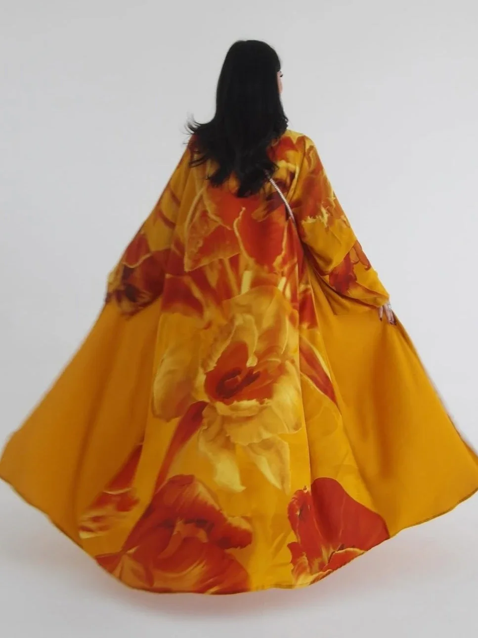 Eid Women Print Abaya Scarf Muslim Open Dress Party Jalabiya Ramadan Long Abayas Vestidos Arab Cardigan Robe Morocco Kaftan