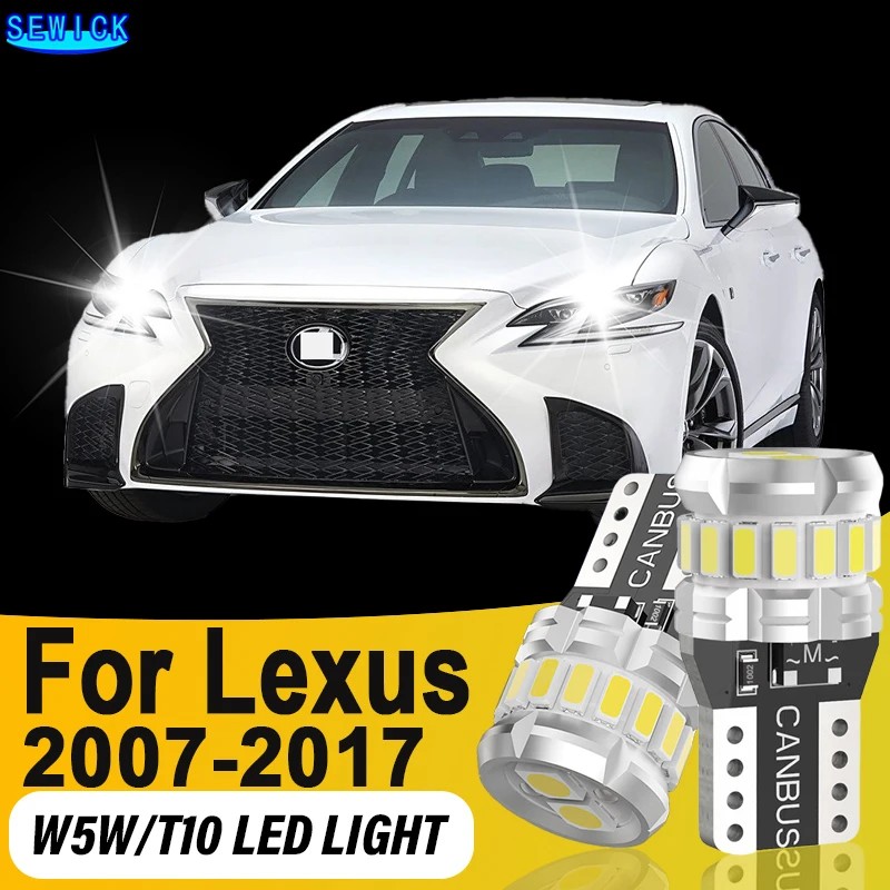 2x LED T10 Bulbs Canbus Car Dome Parking Lamps License Plate Lights For Lexus LS460/LS460L/LS600h 2007 2008 2009 2010 2011-2017