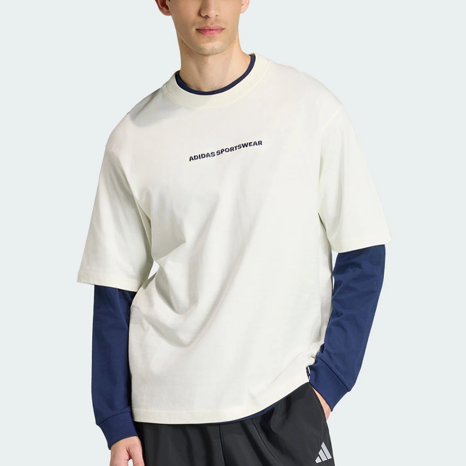 Adidas genuine summer men's knitted skin friendly round neck daily casual T-shirt KB4899