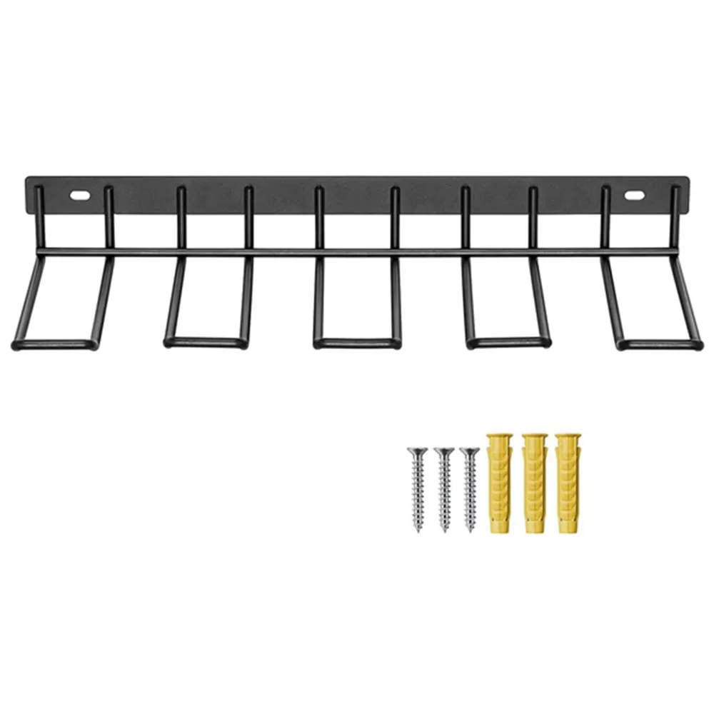 

Iron Hand Power Tool Organizer Rack Wall Mounted Heavy Duty Floating Tool Shelf Black Space Saving Electric Drill Tools Shelf