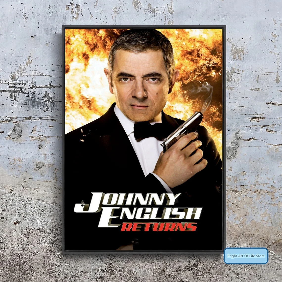 

Johnny English Reborn (2011) Movie Poster Cover Photo Print Canvas Wall Art Home Decor (Unframed)