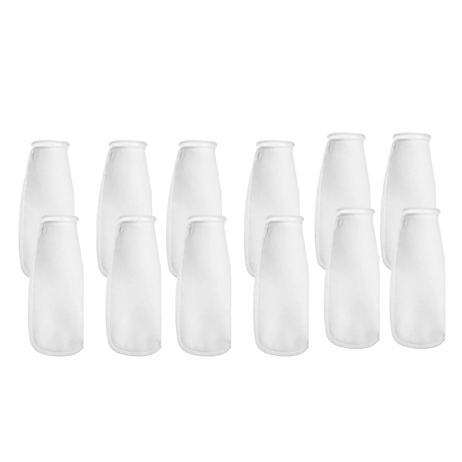 CHCH 12 Packs of Filter Socks, 200 Micrometres, for Fish Tank/Saline Aquarium, Pond, for Sump/Overflow