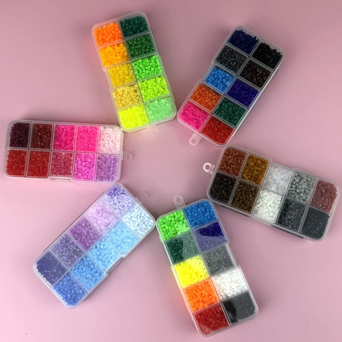 

2.6MM Hama Bead Kit 10 Colors 3D Pixel Puzzle Iron Beads Handmade Crafts Decor DIY Melting Beads, Perler Beads Educational Toys