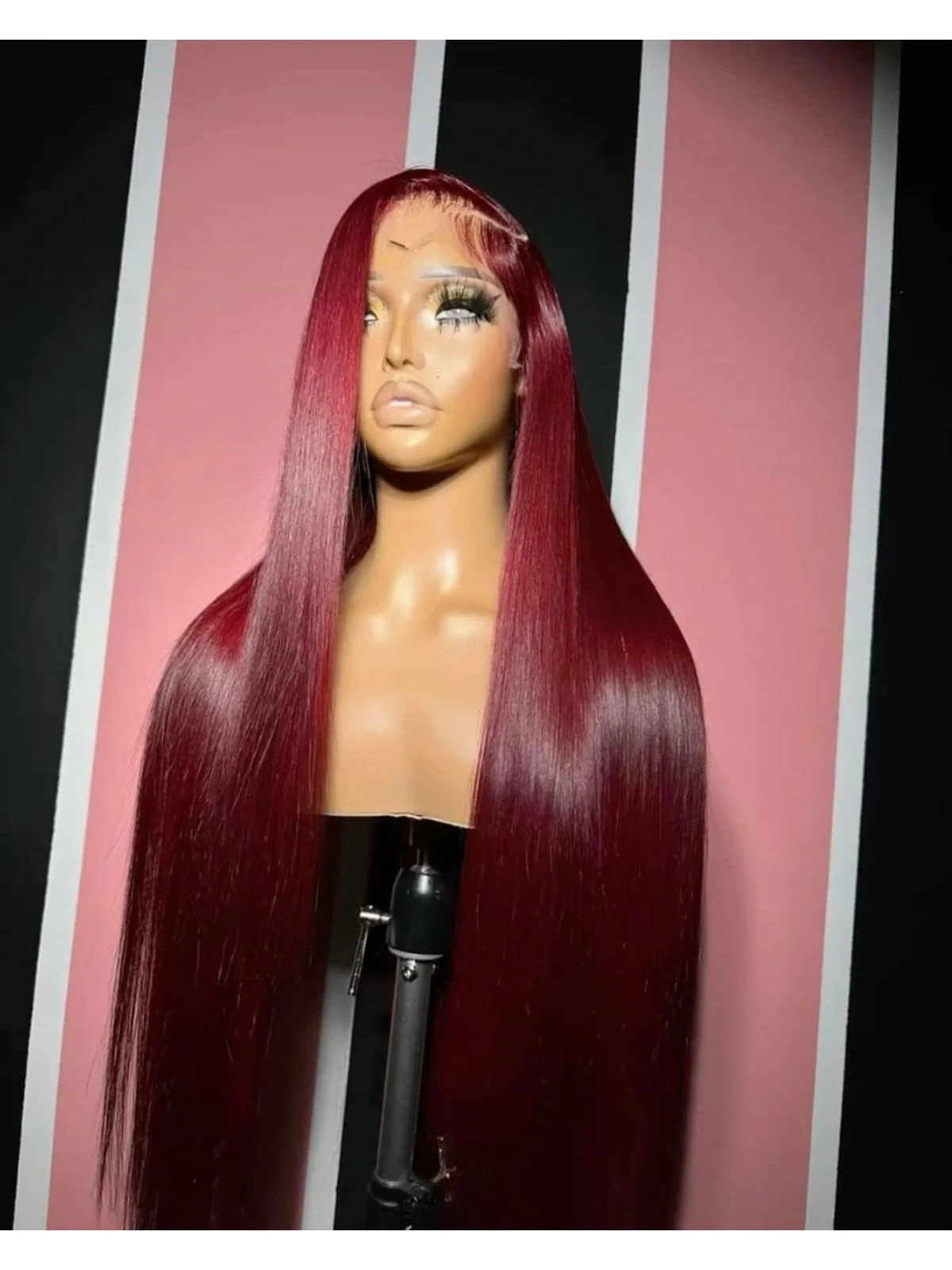 

34 дюйма 99J бордовый прямой 13x4 кружевной фронтальный парик человеческих волос 99J красный прозрачный цветной 200% парик человеческих волос для женщин