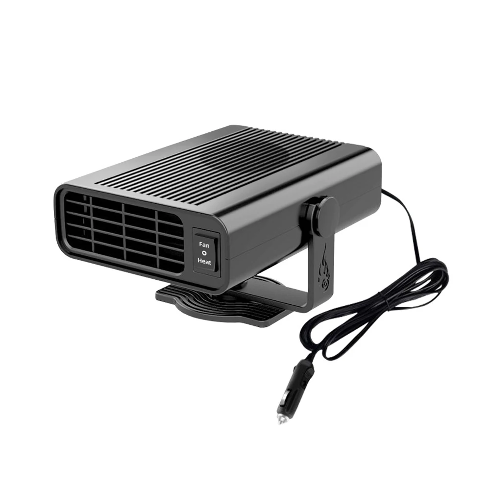 

2 In 1 Car Heater Fan 12V/24V Car Windshield Fast Heating Defrost Defogger 360 Degree Rotation Auto Heater Interior Accessories