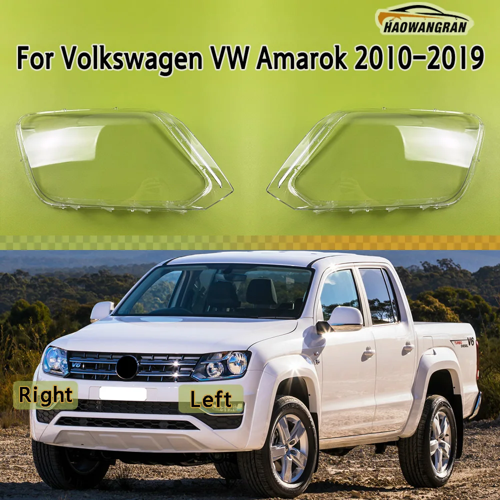 

For Volkswagen VW Amarok 2010-2019 Headlamp Transparent Lampshade Headlight Lampshell Plexiglass Replace Original Lens Cover