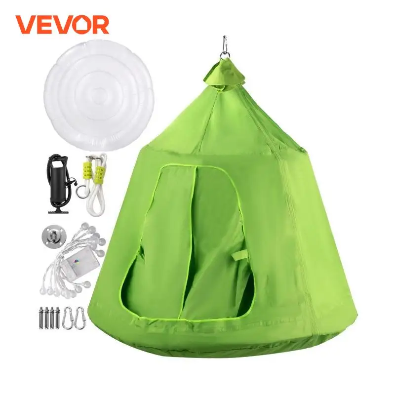 VEVOR Outdoor Garden Camping Hammock Swing Chair Tent Children With LED String Lights Indoor Outdoor Hammock Children Play House