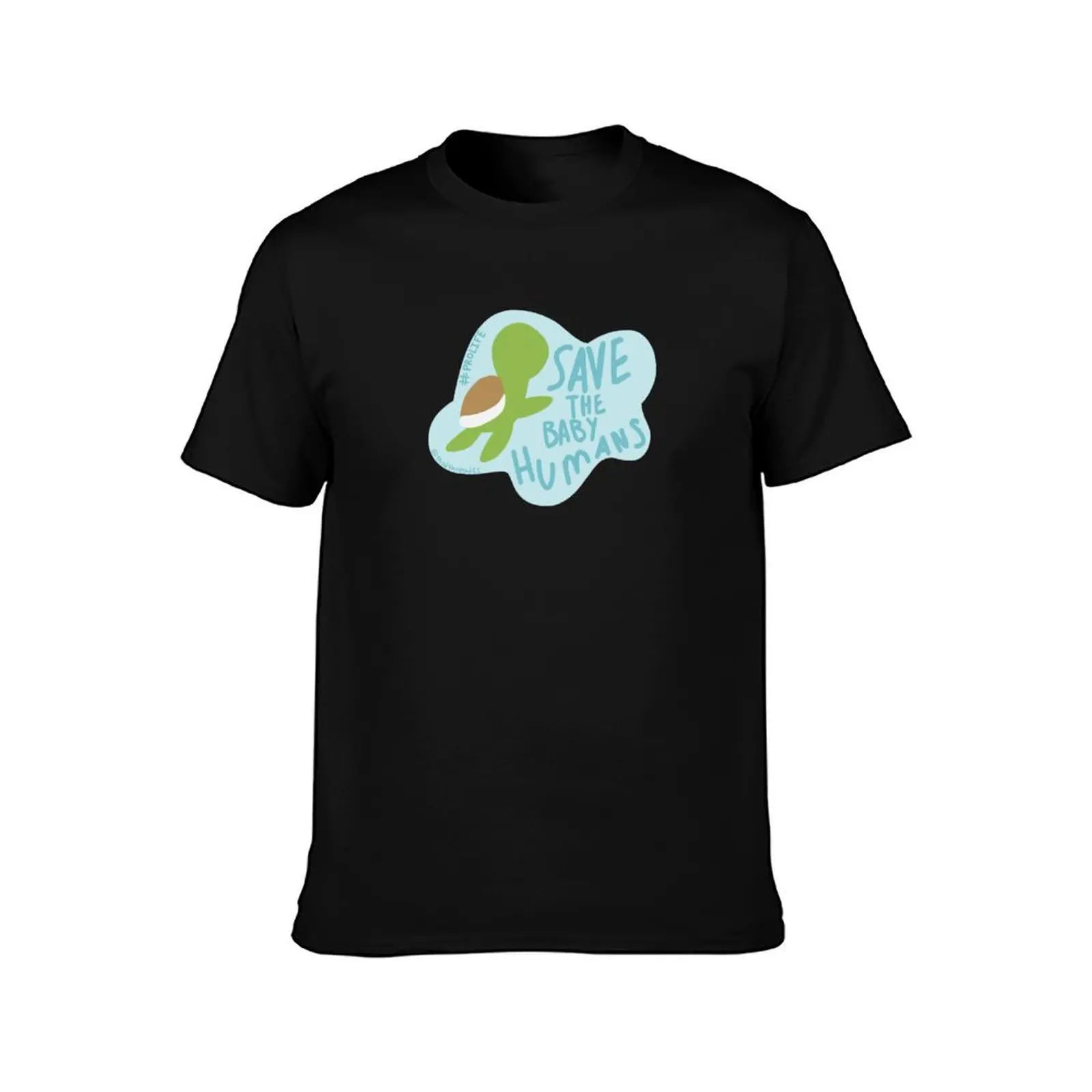 save the baby humans T-Shirt, Classic Crew Neck Shirt, Breathable Cotton Everyday Tee