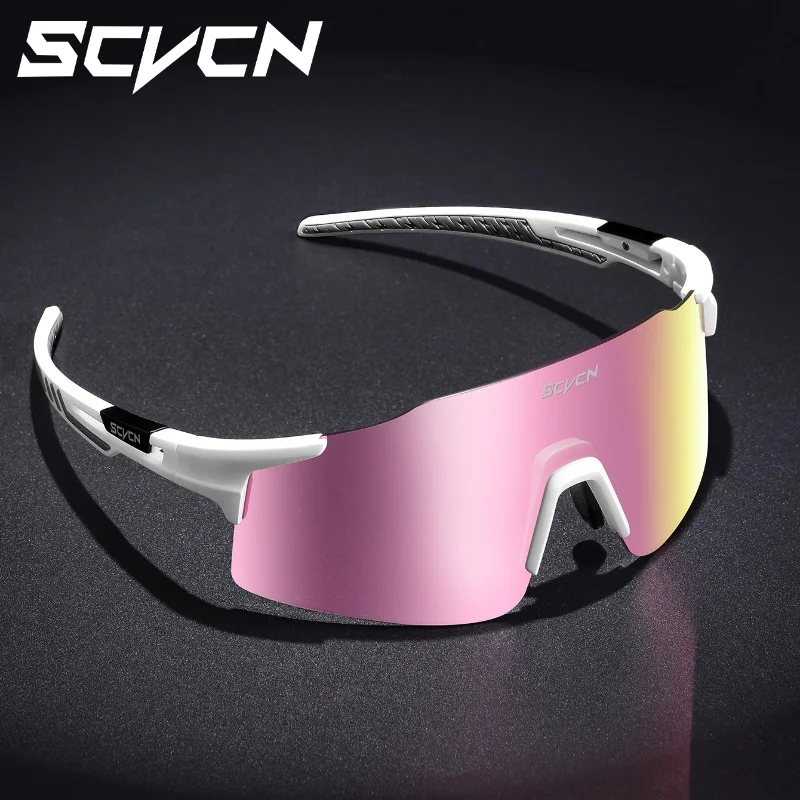 

SCVCN Sunglasses Cycling Glasses Outdoor Cycling Road Mountain Bike Photochromic Glasses Men and Women Casual Hiking Windproof