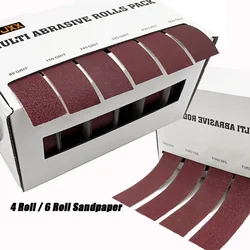 6 Rol Schuurpapier Droog Slijpen Schuurband Schuurband Opneembaar Schuurpapier 6M/8M