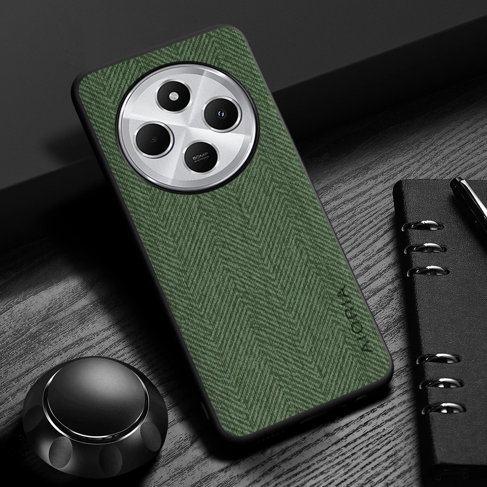 Etui do Xiaomi Redmi 14C 13 12 4G 5G Design Proste, lekkie, trwałe skórzane etui z drewna do Xiaomi Redmi 13C 4G 5G