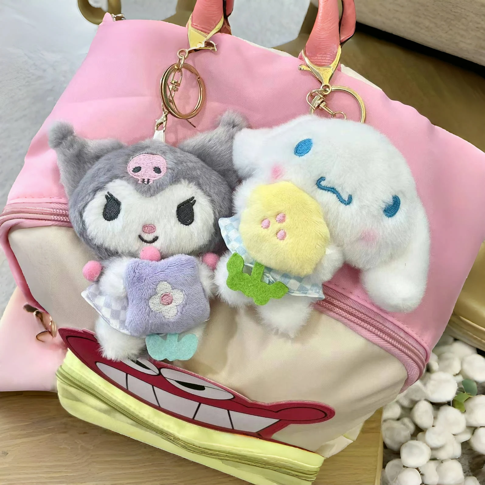 Sanrio Mooie Pop Kuromi Mijn Melodie Cinnamoroll Hello Kitty Knuffel Tas Hanger Cartoon Sleutelhanger Kawaii Plushies Cadeaus