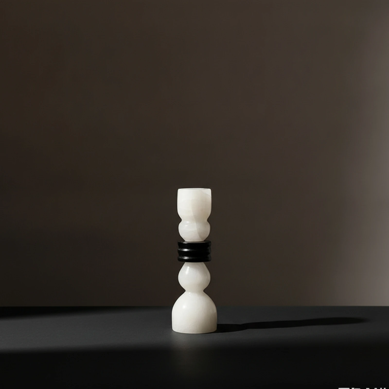 Stone Candle Holder Elegant Sculptural Candlestick Tabletop Accent Statement Decor Minimalist for Living Room, Entryway Console