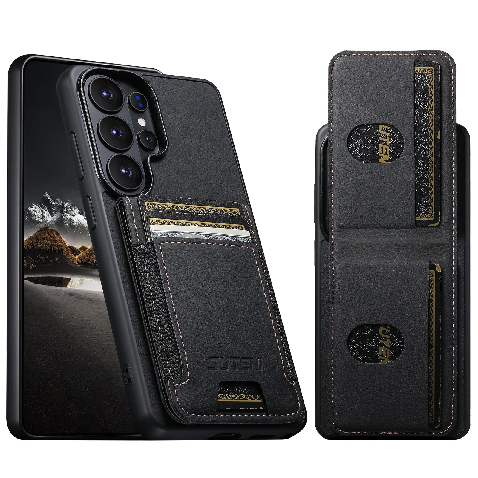 Luxury Wallet Cards Solt Kickstand Magnetic Leather Phone Case For Samsung Galaxy S26 Ultra S26 S25 S24 S23 S22 Ultra Plus Cover